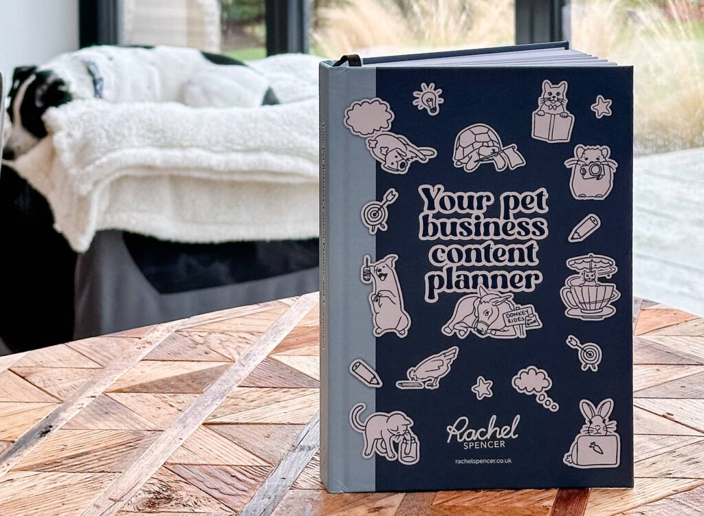 2026 planner for pet business owners, designed to help with content planning, goal setting, and organisation.